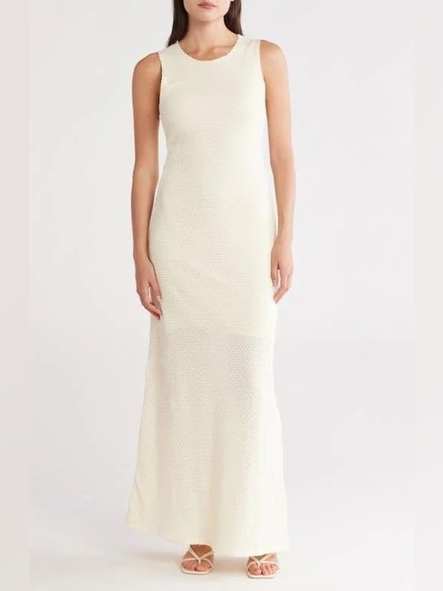 Rag & Bone Carine Crochet Tank Maxi Dress Size Xl Cream Ivory Knit Sleeveless